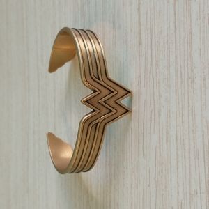 Alex and Ani Wonder Woman Double "W" Light Copper Bangle Bracelet